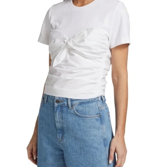 Tanya Taylor Parker gathered mixed media top size small - Picture 2 of 6